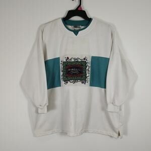 VTG Forelli Internazionale oversized floral embroidered Italy sweatshirt mns XL